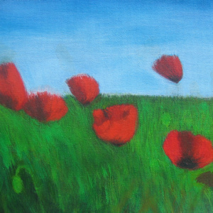 Poppy Flowers, 2014, acrylic on canvas